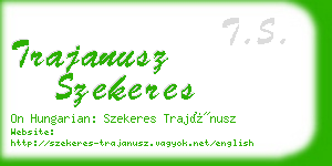 trajanusz szekeres business card